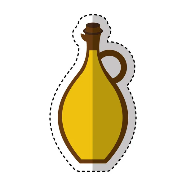 Пляшка оливкової олії ізольована ікона — стоковий вектор