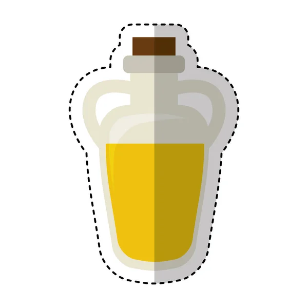 Olive oil bottle isolated icon — Stock Vector