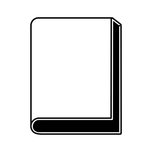 Livro de texto silhueta ícone isolado —  Vetores de Stock