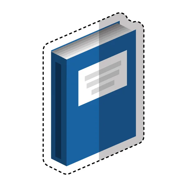 Szöveg book silhouette elszigetelt ikon — Stock Vector