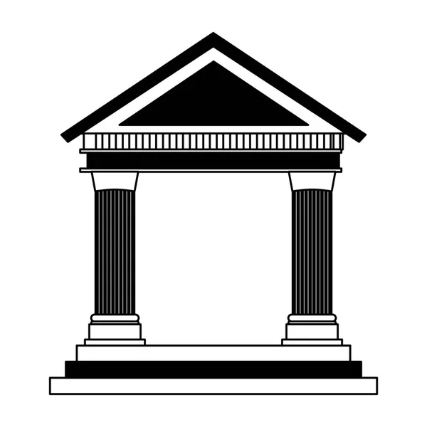 Construção de colunas romanas ícone — Vetor de Stock