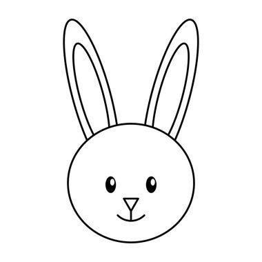 sevimli tavşan karakter simgesi