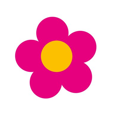 Sevimli çiçek bahçesi izole simgesi