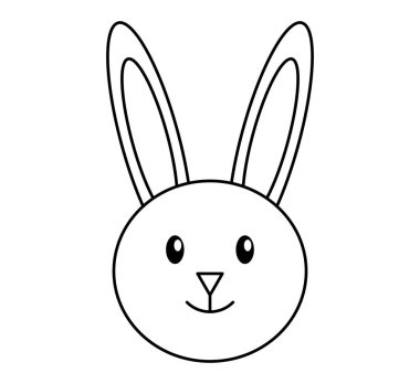 sevimli tavşan karakter simgesi