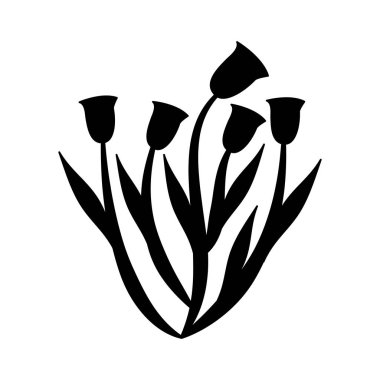 Sevimli çiçek bahçesi izole simgesi