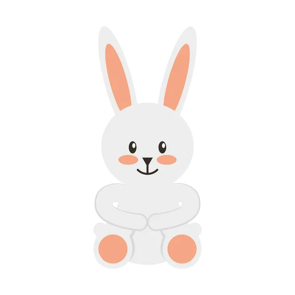 Cute rabbit character icon — Stock Vector