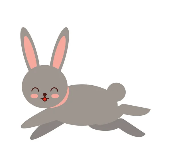 Lindo conejo carácter icono — Vector de stock