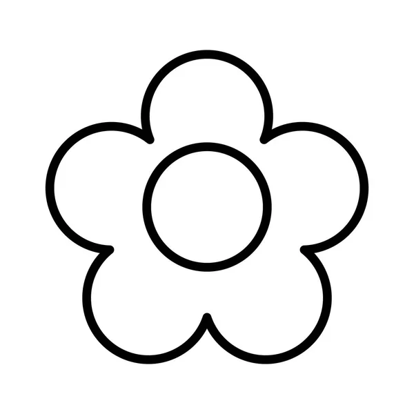 Μεμονωμένο εικονίδιο χαριτωμένο λουλούδι στον κήπο — Διανυσματικό Αρχείο