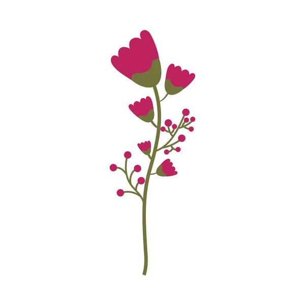 Niedlichen Blumengarten isolierte Ikone — Stockvektor