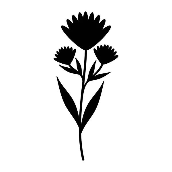 Cute flower garden isolated icon — Stock Vector