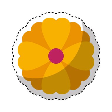 Sevimli çiçek bahçesi izole simgesi