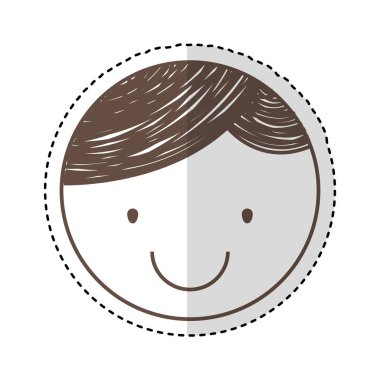 sevimli küçük çocuk çizim karakter