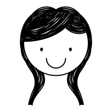 sevimli küçük kız çizim karakter