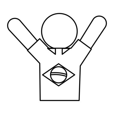 Brezilyalı dansçı adam siluet