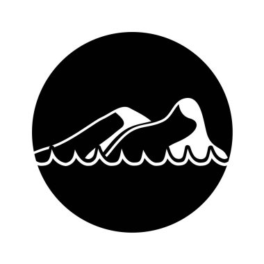 Deniz dalgaları izole simgesi