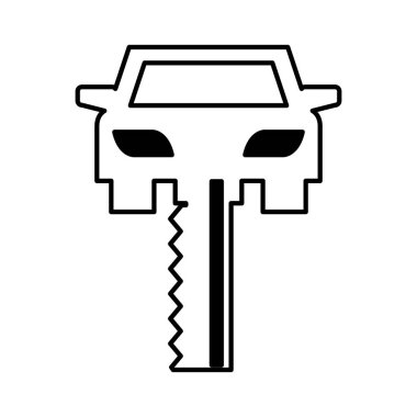 Araba anahtar siluet simge