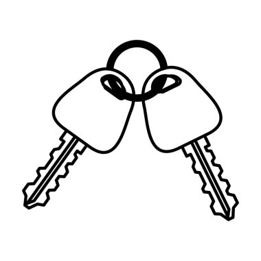 Araba anahtar siluet simge