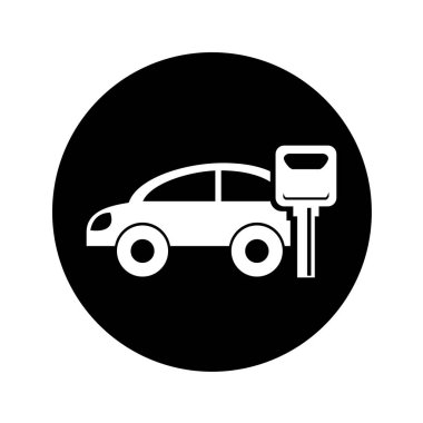 araba araç siluet anahtar simgesiyle