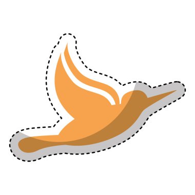 sevimli kuş izole simgesi