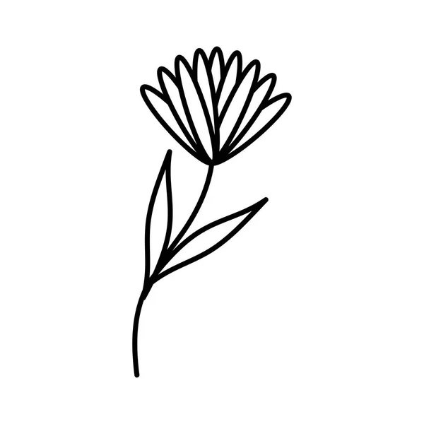 Niedlichen Blumengarten isolierte Ikone — Stockvektor