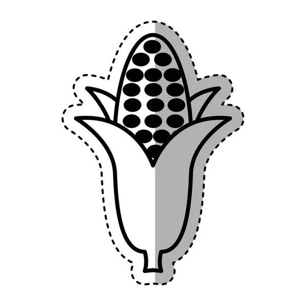 Maïs légume icône isolée — Image vectorielle