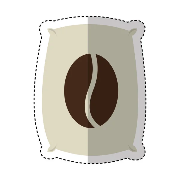 Koffie zak geïsoleerde pictogram — Stockvector