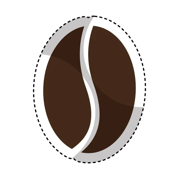 Grãos de café ícone isolado — Vetor de Stock