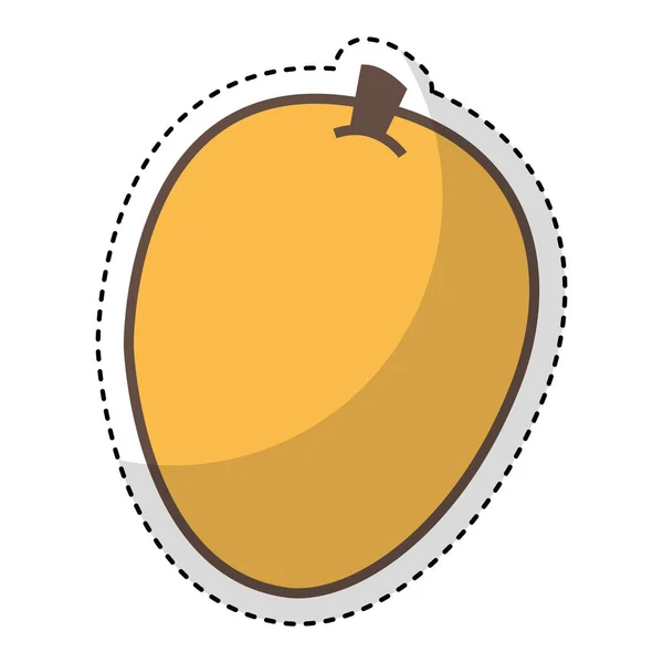Mangue fruits frais dessin icône — Image vectorielle