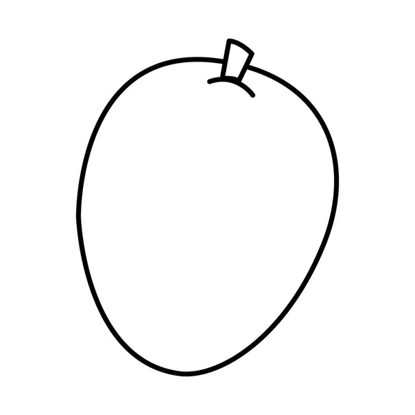 Mangue fruits frais dessin icône — Image vectorielle