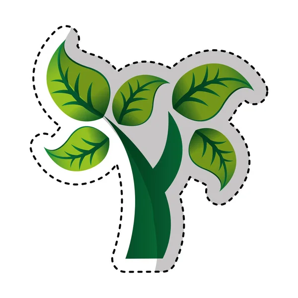 Ökologisches Symbol für Baumpflanzen — Stockvektor