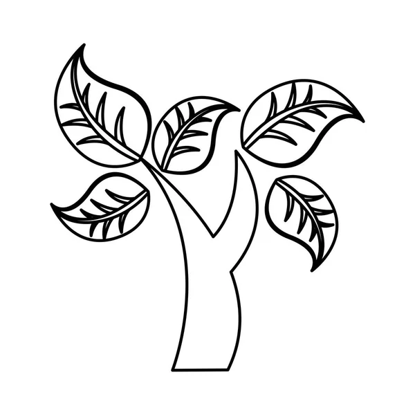 Árbol planta ecología símbolo — Vector de stock