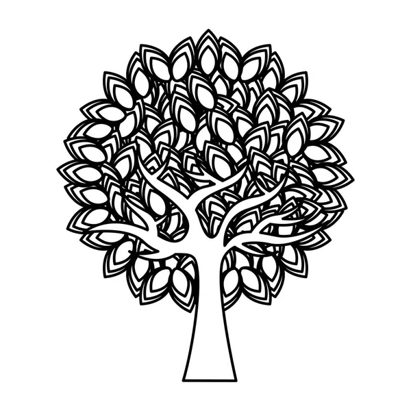 Träd växt ekologi symbol — Stock vektor