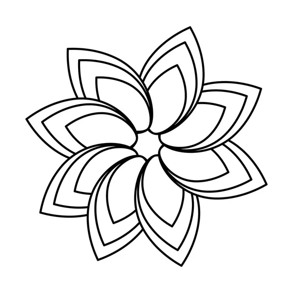 Roztomilý květinová zahrada izolován ikona — Stockový vektor