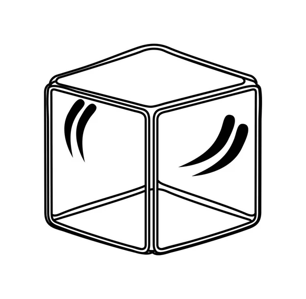 Glaçon icône isolée — Image vectorielle