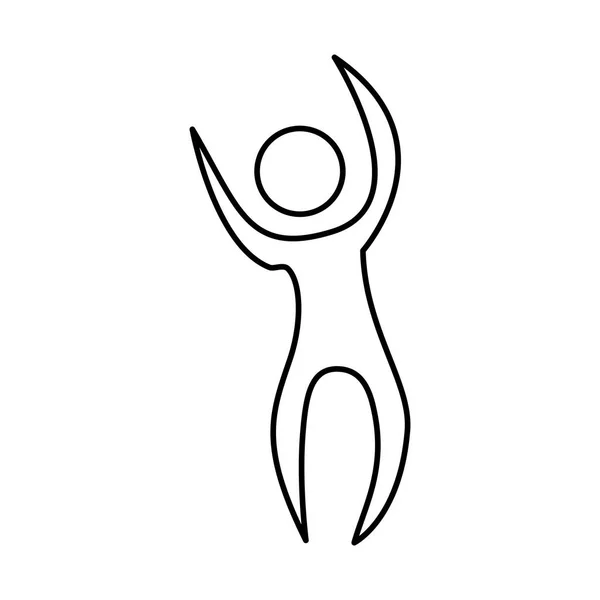 Figura humana silueta icono — Archivo Imágenes Vectoriales
