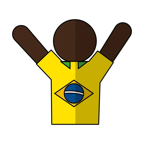 Brezilyalı dansçı adam siluet — Stok Vektör