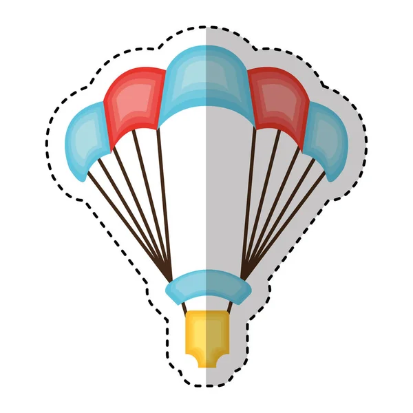 Ícone de voo silhueta pára-quedista —  Vetores de Stock