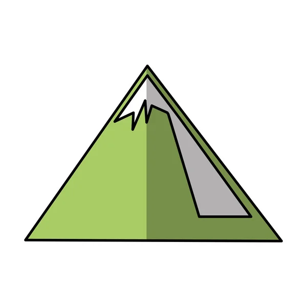 Berg silhouet geïsoleerde pictogram — Stockvector