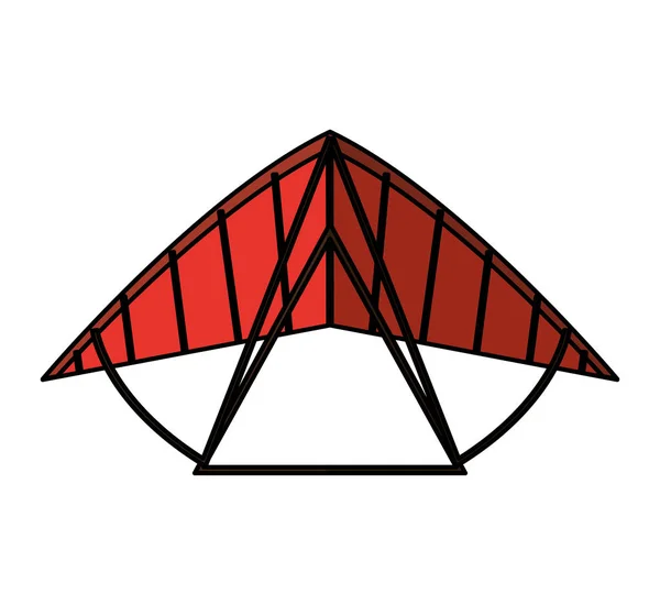 Parapente silueta vuelo icono — Archivo Imágenes Vectoriales