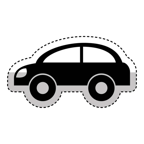 Car vehicle silhouette icon — Stock Vector