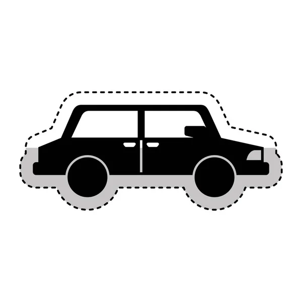 Coche vehículo silueta icono — Vector de stock