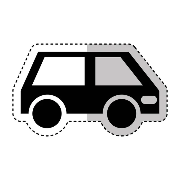 Coche vehículo silueta icono — Vector de stock