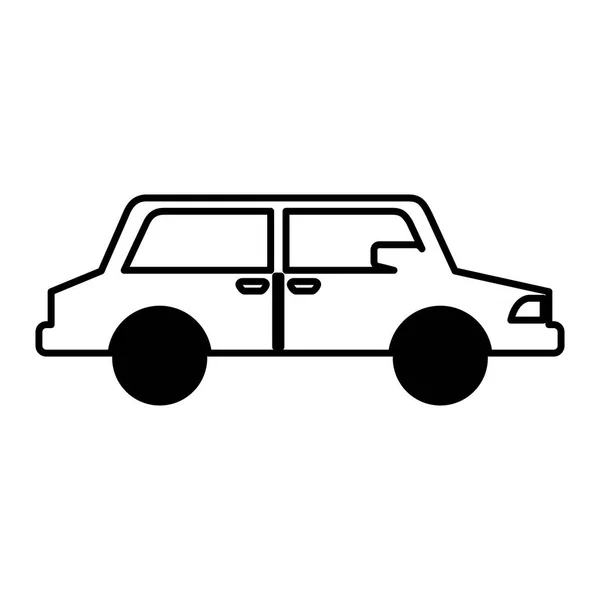 Ikona sylwetka pojazdu samochodu — Wektor stockowy