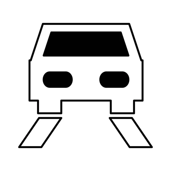 Voiture véhicule silhouette icône — Image vectorielle