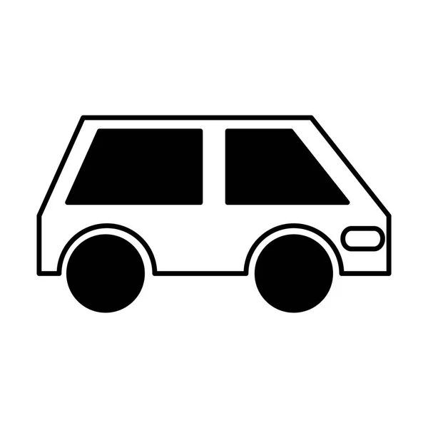 Coche vehículo silueta icono — Vector de stock