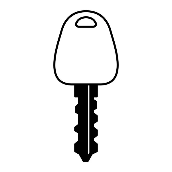 Ikona klíče silueta vozu — Stockový vektor