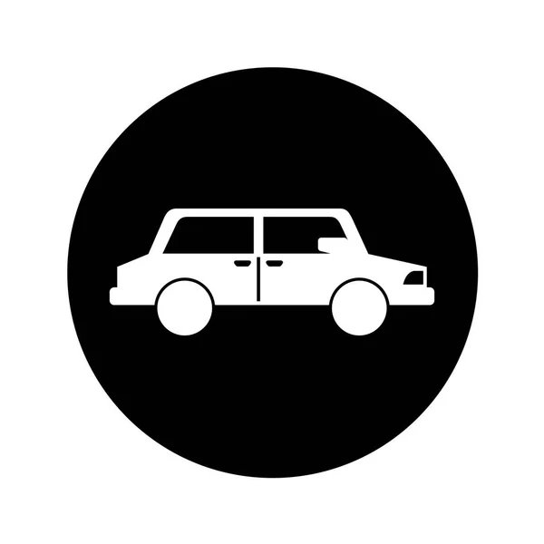 Ikona vozu silueta vozidla — Stockový vektor