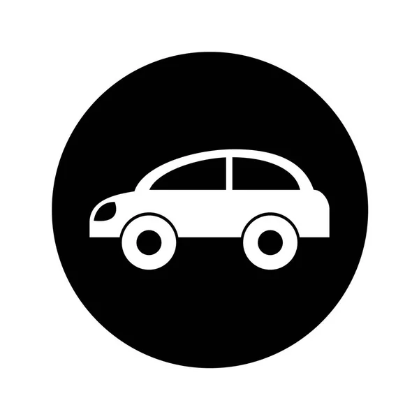 Car vehicle silhouette icon — Stock Vector