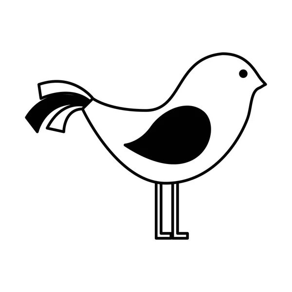 Ícone isolado pássaro bonito — Vetor de Stock