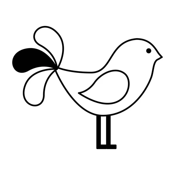 Ikona na białym tle ptak ładny — Wektor stockowy